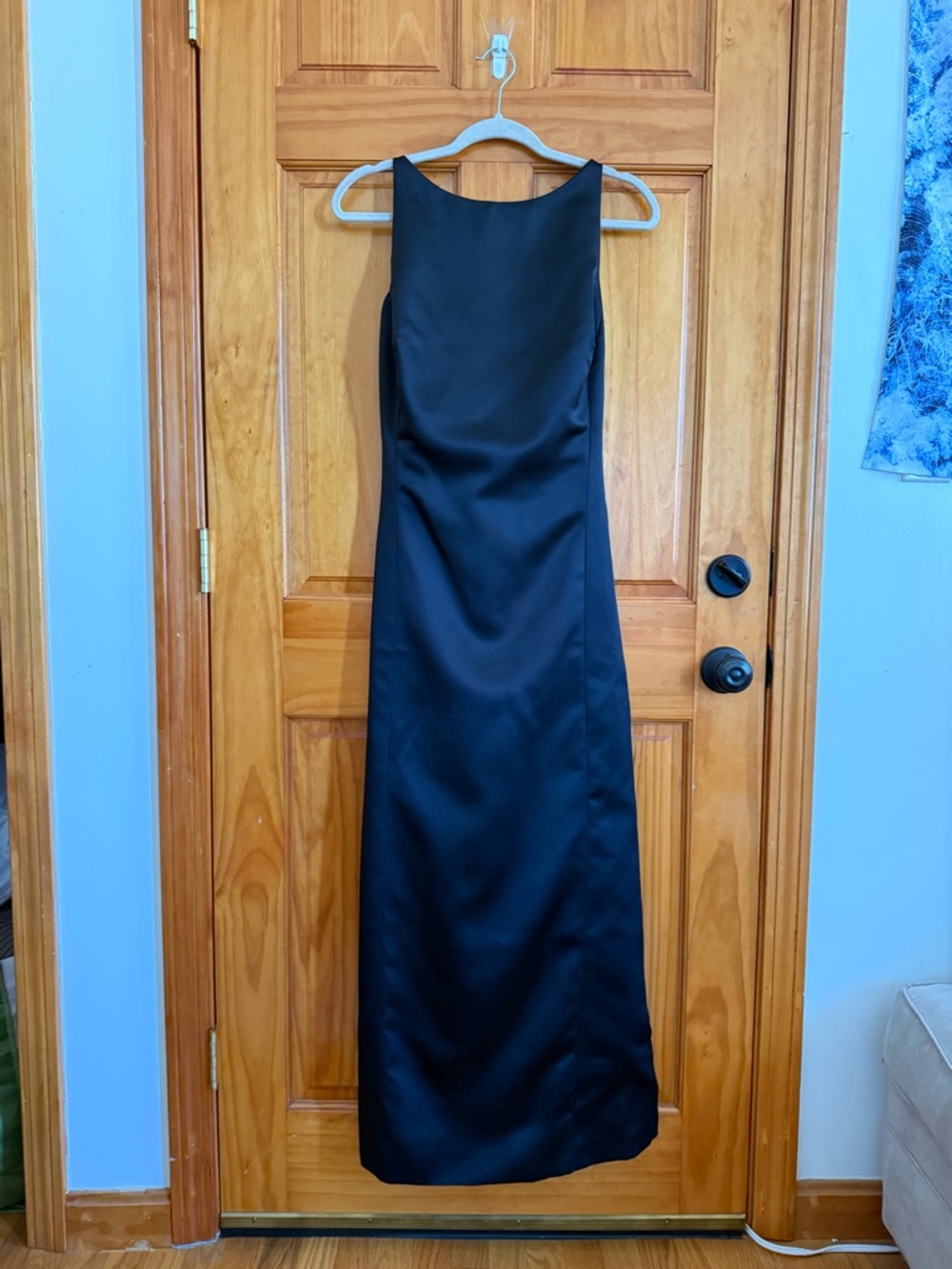 Vera Wang Satin Maxi Dress Elegant Designer Formal Evening Gown Wedding Guest 14 - Picture 2 of 9